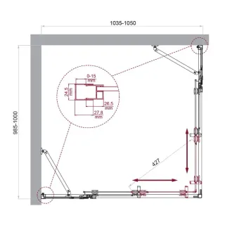 Душевой уголок BelBagno Luce LUCE-AH-21-120/80-C-Cr 105x100 см профиль хром стекло прозрачное