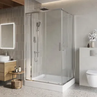 Душевой уголок BelBagno Luce LUCE-AH-22-110/100-C-Cr 110x100 см профиль хром стекло прозрачное