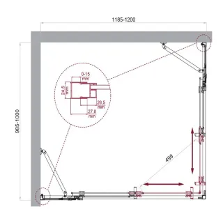 Душевой уголок BelBagno Luce LUCE-AH-22-120/100-C-Cr 120x100 см профиль хром стекло прозрачное