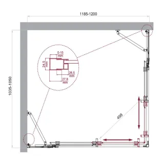 Душевой уголок BelBagno Luce LUCE-AH-22-120/105-C-Cr 120x105 см профиль хром стекло прозрачное