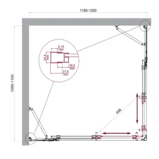 Душевой уголок BelBagno Luce LUCE-AH-22-120/110-C-Cr 120x110 см профиль хром стекло прозрачное