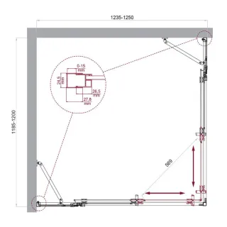 Душевой уголок BelBagno Luce LUCE-AH-22-125/120-C-Cr 125x120 см профиль хром стекло прозрачное