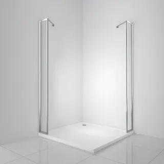 Душевой уголок BelBagno Luce LUCE-AH-22-140/115-C-Cr 140x120 см профиль хром стекло прозрачное