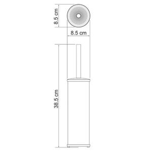 Wasserkraft K-1027BLACK Щетка для унитаза напольная