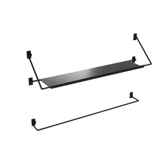Полка-вешалка Niagara Nova NG1020B 100 см чёрный матовый