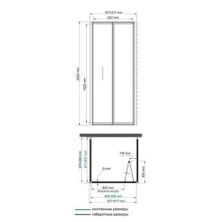 Душевой уголок WasserKRAFT Weser 78F43 90x90 см профиль хром стекло прозрачное
