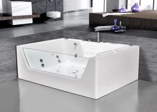 Акриловая ванна Cerutti SPA C-478A с гидромассажем 170x120см белый