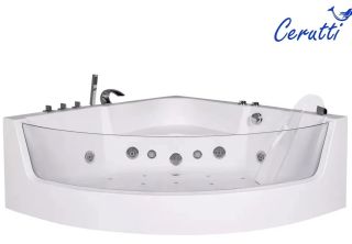 Акриловая ванна Cerutti SPA C-401A с гидромассажем 150см белый