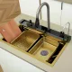 Мойка кухонная Ceruttispa GLORIA nano Gold CT10355 многофункциональная золотая