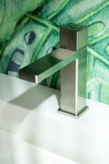 Смеситель для раковины Boheme Quad 159-NB автоматический никель брашированный Смеситель для раковины Boheme Quad 159-NB автоматический никель брашированный