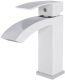 Смеситель для раковины Hansberge Cubito H1077W белый/хром