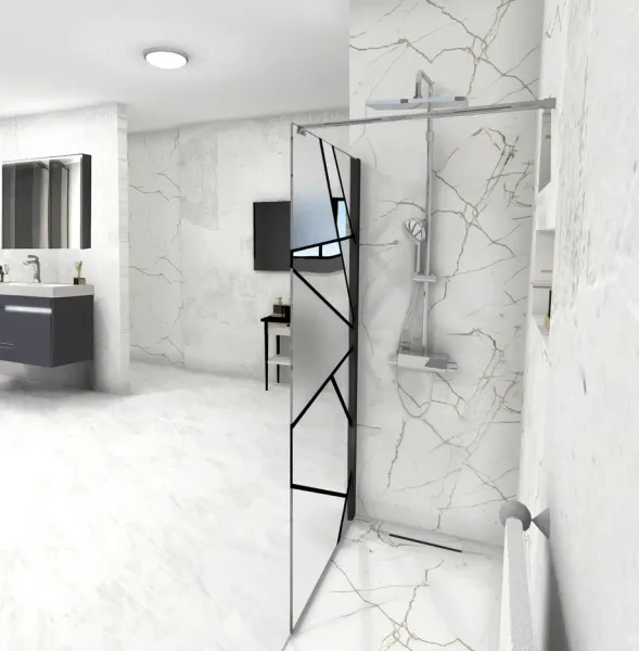 Душевая перегородка Cerutti SPA PICK T90B 90см чёрный
