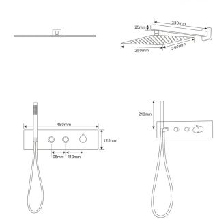 Панель душевая Cerutti SPA VELIA CT10398 хром Панель душевая Cerutti SPA VELIA CT10398 хром