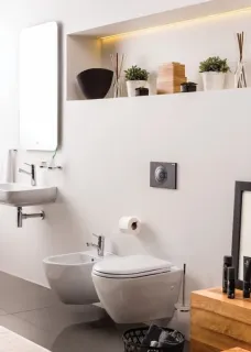 Подвесной унитаз с функцией биде Creavit Free FE320-00CB00E-0000 белый