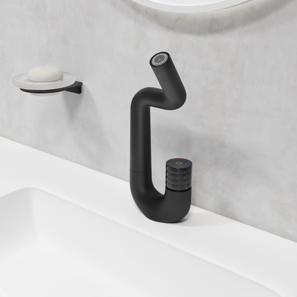 Смеситель для раковины IDDIS Twist Push Control TWIBLBTi01 чёрный матовый