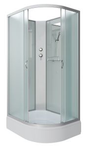 Душевая кабина Niagara NG-33394-14LBK 130x90см серебро/матовое