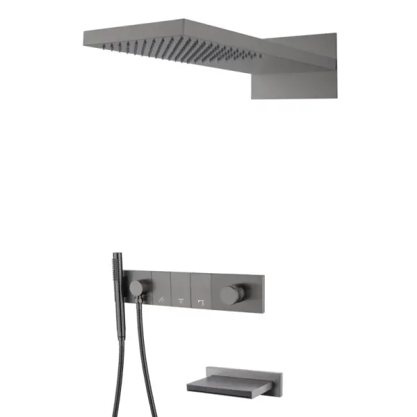 Душевой комплект Boheme Zodiac 132-2-GM оружейная сталь Душевой комплект Boheme Zodiac 132-2-GM оружейная сталь