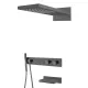 Душевой комплект Boheme Zodiac 133-2-SGM с термостатом оружейная сталь Душевой комплект Boheme Zodiac 133-2-SGM с термостатом оружейная сталь