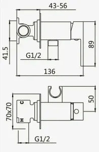 Гигиенический душ со смесителем Boch Mann Reisa BM10413 чёрный