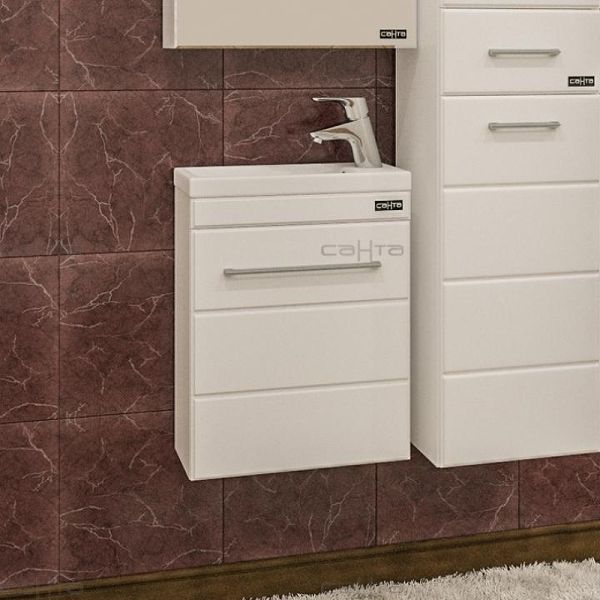 Подвесная тумба под раковину Санта Омега 207036 40 см белый