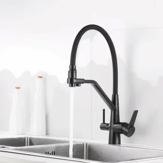 Смеситель для кухни Boch Mann Else B BM10427 с краном под фильтр чёрный Смеситель для кухни Boch Mann Else B BM10427 с краном под фильтр чёрный