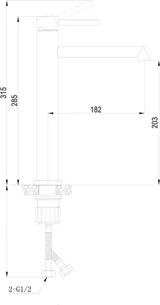 Смеситель для раковины Boch Mann Stella BN BM10437 матовый никель