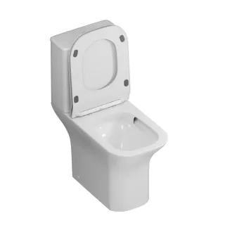 Унитаз напольный Grossman Classic GR-4464SQ-K26 безободковый с микролифтом белый