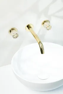 Встраиваемый смеситель для раковины Boheme Elegante 152-2-G-EL золото