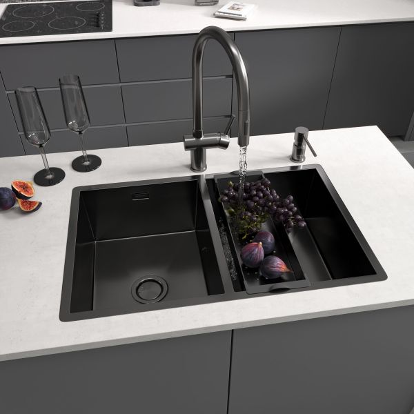 Смеситель для кухни Reflexion Lago RX9904BL оружейная сталь