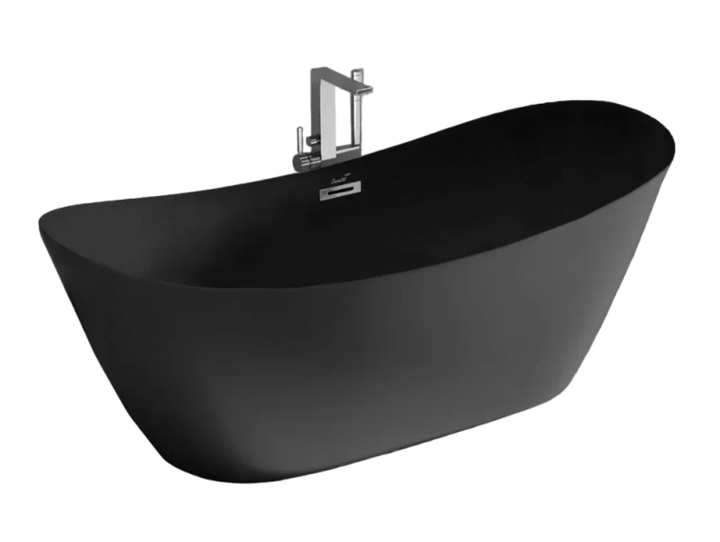 Ванна акриловая Ceruttispa Nemi MB CT10508 170x74 см чёрный матовый