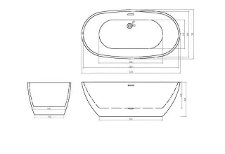 Акриловая ванна Cerutti SPA d'ISEO170II CT10509 отдельностоящая 170x75 см белый