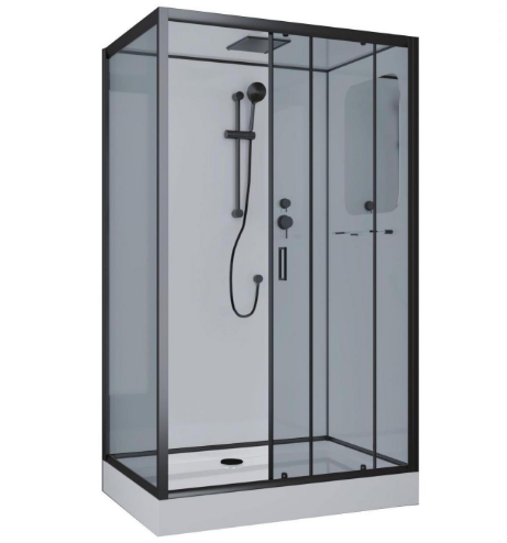 Душевая кабина Niagara Premium NG-6912-01GQR BLACK 120х80 см