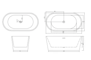 Акриловая ванна Cerutti SPA RESIA170II CT10519 отдельностоящая 170x75 см белый
