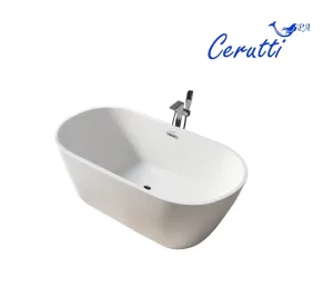 Акриловая ванна Cerutti SPA RESIA170MWII CT10520 отдельностоящая 170x75 см белый