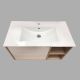 Comforty Тумба-умывальник "Бремен-90" дуб белый с раковиной Comforty 9090EL