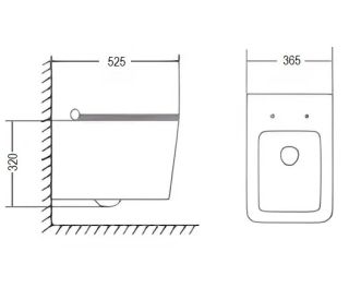 Унитаз подвесной Ceruttispa Viola Aria Tornado CT10583 безободковый со смывом торнадо белый