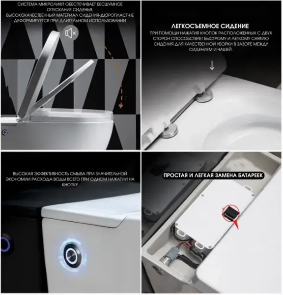 Унитаз подвесной Ceruttispa Argentera Aria Pulse CT10590 с функцией импульсного смыва белый