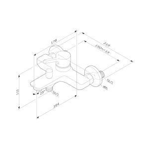Смеситель  Am Pm X-Joy S F85B10022 для ванны и душа