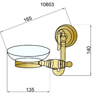 Мыльница Boheme Imperiale 10603 бронза