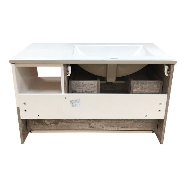 Comforty Тумба-умывальник "Турин-90L" дуб бежевый с раковиной Comforty 9090EL