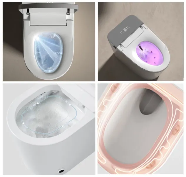 Унитаз напольный Ceruttispa Ester Smart CT10617 с дистанционным управлением белый