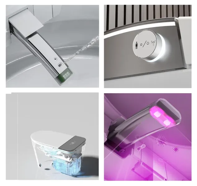 Унитаз напольный Ceruttispa Ester Smart CT10617 с дистанционным управлением белый