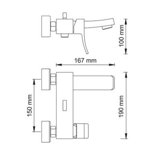 Wasserkraft Aller 1061 Смеситель для ванны с коротким изливом Wasserkraft Aller 1061 Смеситель для ванны с коротким изливом