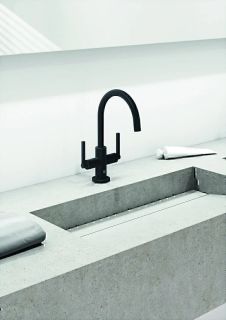 Смеситель для раковины Kludi Nova Fonte Puristic чёрный матовый 201183915 Смеситель для раковины Kludi Nova Fonte Puristic чёрный матовый 201183915