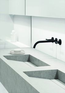 Встраиваемый смеситель для раковины Kludi Nova Fonte Puristic чёрный матовый 201463915