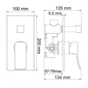 Wasserkraft Aller 10641 Смеситель для ванны и душа