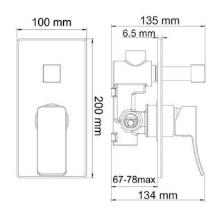 Wasserkraft Aller 10641 Смеситель для ванны и душа