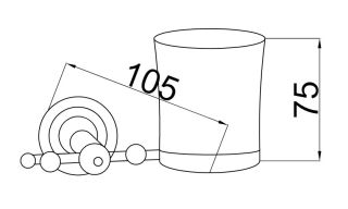 Стакан для зубных щеток Boheme BAROCCO бронза