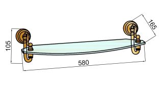 Полка Boheme Barocco 10657 бронза