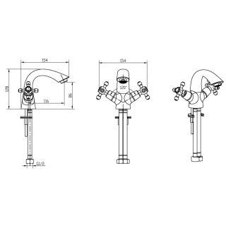 Смеситель для раковины Boheme Tradizionale Oro золото 291 Смеситель для раковины Boheme Tradizionale Oro золото 291